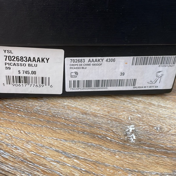 Saint Laurent Nuit Square Toe High Heel Sandals NWOT - Picture 14 of 16